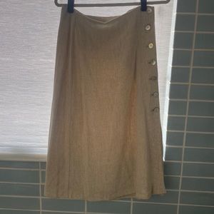 Madewell women’s size 6 midi linen skirt